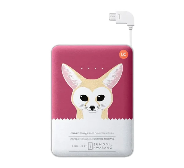 Powerbank 11 300 mAh Violet with Fox - Image 2